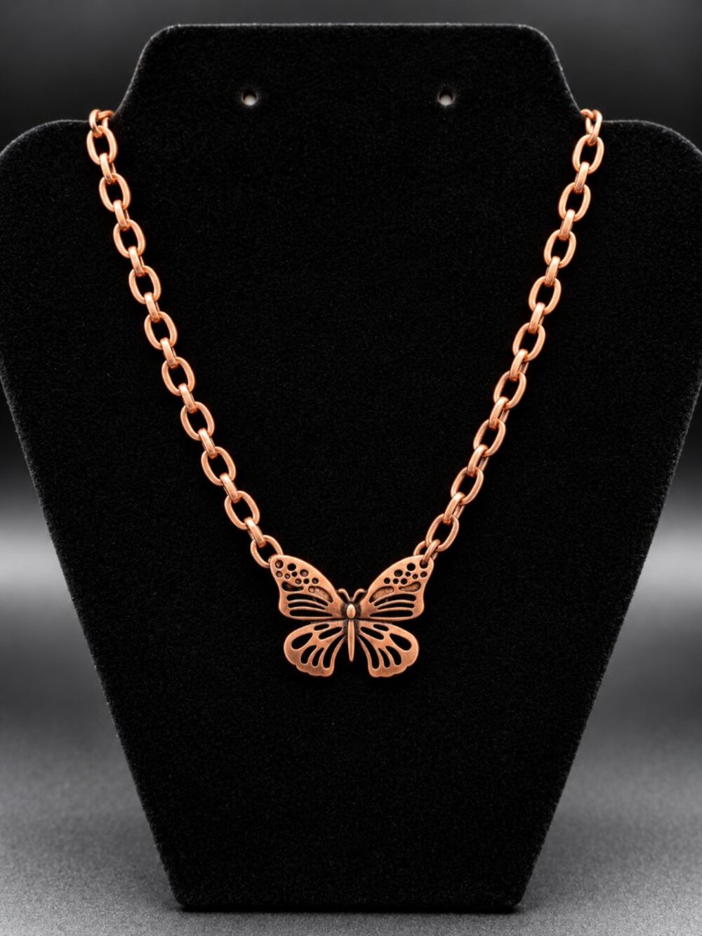 BRASS BUTTERFLY NECKLACE